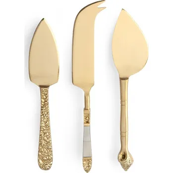 Příbor Set 3ks zlaté nože na sýry v dárkové krabičce Cheese