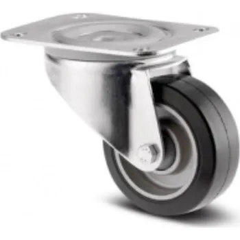 Dvoukolový ruční vozík Transportní kolečko s gumovým běhounem 100, otočné,plotna