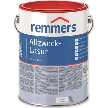 barva a nátěr na dřevo 5 l Remmers Allzweck-Lasur - lazura, dub světlý (Vodou ředitelná slabovrstvá lazura na dřevo pro interiér a exteriér)