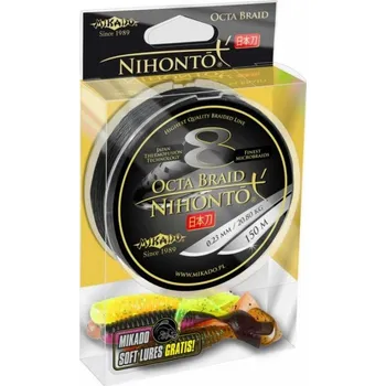 Rybářská šňůra Pletená Šňůra Mikado Nihonto Octa Braid Black 150m 0,16mm/12,9kg