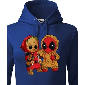 Dámská mikina Dámská mikina Deadpool a Groot, Barva Modrá, Velikost 2XL, Canvas Dámská mikina Bezvatriko.cz 1
