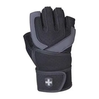 Fitness rukavice Harbinger Rukavice 125 s omotávkou - velikost "S" - šedé