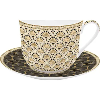 Easy Life, Itálie Easy Life - Porcelánový hrnek s podšálkem Egyptology - 400 ml Barva: jako na obrázku