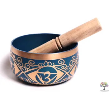 Magieprirody.cz Tibetská miska 6. čakra tmavě modrá - zpívající mísa 12 cm - 680 g s paličkou #11