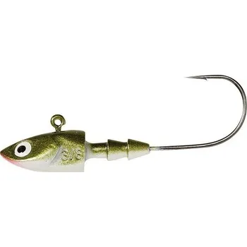 3ks - Jigová hlavička Berkley PowerJig Deep Jig 7g Velikost 3/0 Olive-Pearl
