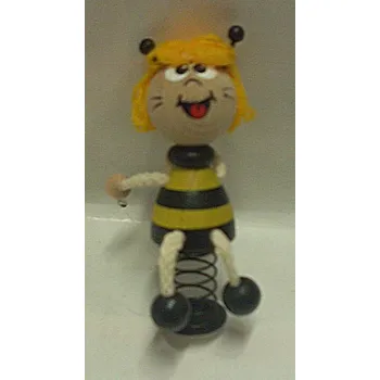 Dřevěná hračka Včelka Maja dřevěná na pružině pérák dřevěný