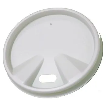 Jednorázové nádobí Víčko pro papírové kelímky BIO - CPLA pr. 62 mm bílé (90 ks)