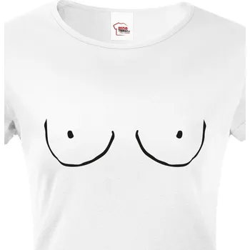 Dámské tričko Dámské tričko Prsa, Barva Bílá, Velikost 3XL, Canvas Dámské tričko s krátkým rukávem Bezvatriko.cz 0504