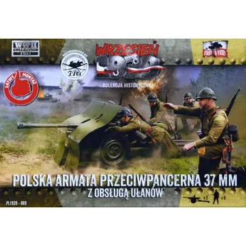 Plastikový model First To Fight 1/72 Anti-tank cannon 37mm Bofors wz.36 & 8 fig.