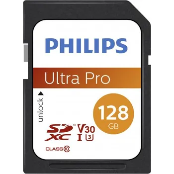 Paměťová karta Philips SDXC Card 128GB Class 10 UHS-I U3 V30 A1 (FM12SD65B/00)