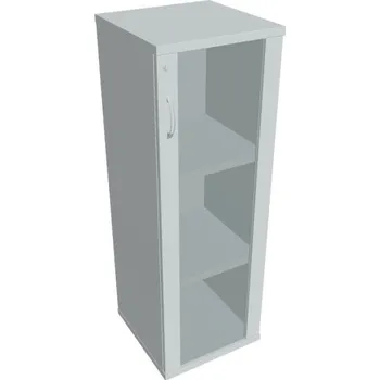 Kancelářský vozík HOBIS kancelářská policová skříň - SZ 3 40 02 P, zámek Huwill, šedá + doprava zdarma