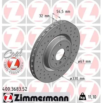 Brzdový kotouč Zimmermann 400.3683.52