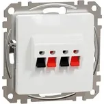 Sedna Design zásuvka reproduktorová 2-násobná bílá