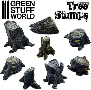 Dekorace Green Stuff World: Tree Stumps