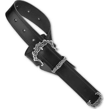 Karnevalový doplněk imago Kožený opasek Henrik, barva hnědá