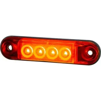 Přídavný světlomet obrysové světlo - červené - led - s otvory - slim - LD 2329