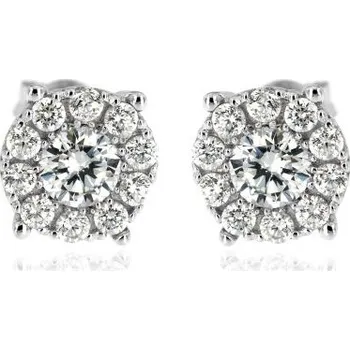 Náušnice Zlatnictví U Kostela Stříbrné dámské náušnice s bílými zirkony 04 479859161