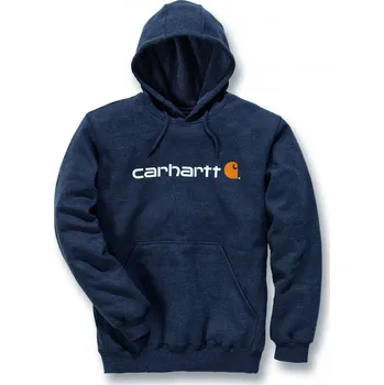 Pánské oblečení Mikina Carhartt tmavě šedá SIgnature Logo Midweight Hooded Swearshirt Velikost: M
