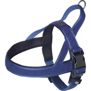 Postroj pro psa Nobby Nobby LINEN DELUXE norský postroj modrá S-M
