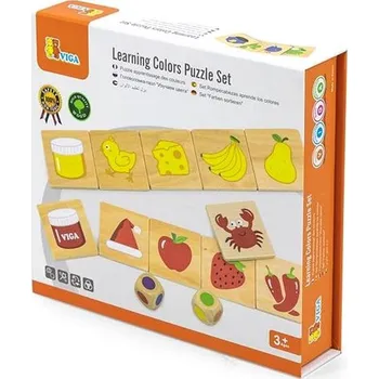 puzzle pro nejmenší VIGA Dřevěné puzzle Barvy