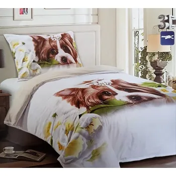 Povlečení KSTL 2-dílné 3D povlečení Štěně K-1 140x200cm 70x90cm