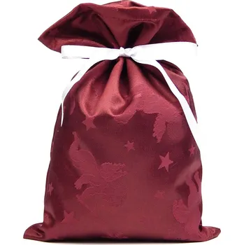 Vánoční dekorace HEDVA ČESKÝ BROKÁT Dárkový pytlík ODASKA anděl vínová