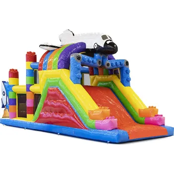 Skákací hrad Nafukovací skluzavka Aero | Velký skákací hrad - opičí dráha | Profi provedení | Certifkováno