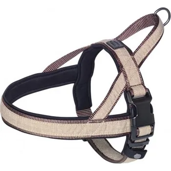 Postroj pro psa Nobby Nobby LINEN DELUXE norský postroj hnědá XL
