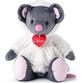 plyšák Lumpin Myška Azumi šedá v bílém kožíšku 28 cm