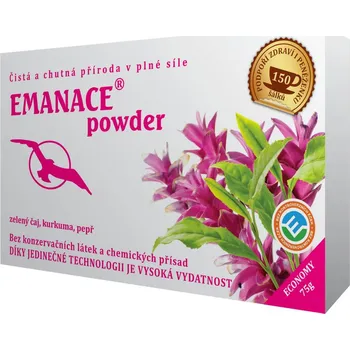 Čaj Emanace powder zelený čaj, kurkuma, pepř 50 g