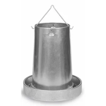 krmítko pro hospodářská zvířata 11100 - TUBUSOVÉ KRMÍTKO POZINKOVANÉ - 20 KG - VČETNĚ ZAVĚŠENÍ - GAUN