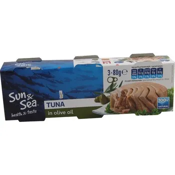 konzervovaná ryba Sun&Sea tuňák v olivovém oleji 3 x 80 g