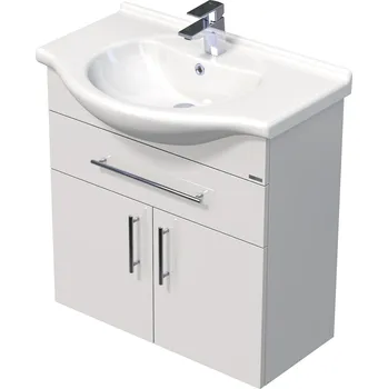 Koupelnový nábytek Ideal - skříňka pod umyvadlo 75 cm, 1 zásuvka, 2 dveře, závěsná ID 75 1Z 2D