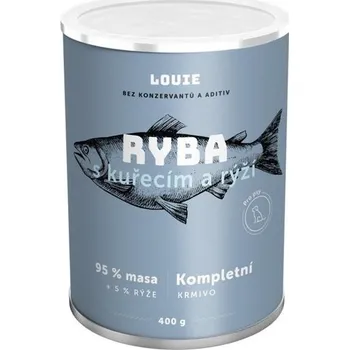 Krmivo pro psa Louie ryba s kuřecím a rýží 400 g