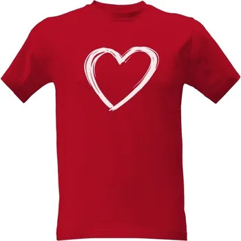 Pánská móda Tričko s potiskem Valentýnské srdce pánské
