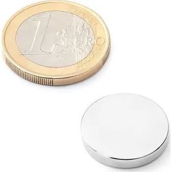 Dekorativní magnet Neodymový magnet kotouč Ø&nbsp;18&nbsp;mm, v.&nbsp;2&nbsp;mm, síla 2,4&nbsp;kg