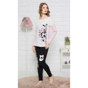Dámské pyžamo Dámské pyžamo dlouhé Pandy M - vyrobeno v EU