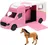 Mikro Trading Přepravní auto s koněm, růžové