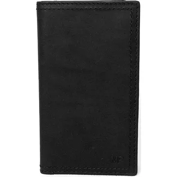 Peněženka Luxusní černá hladká kožená dokladovka/peněženka Marta Ponti no. 019