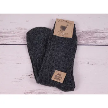 Pánské ponožky Termo ponožky DE20900 teplé tm. šedé s vlnou ALPAKA velikosti ponožek: 26-28 (EUR vel. 39-42)