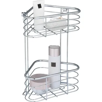 Drátěná police Stříbrná rohová sprchová police Wenko Trestina, 25 x 35 cm ID_1438659