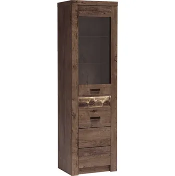 Knihovna Tempo Kondela Vitrína, jasan tmavý, INFINITY I-04