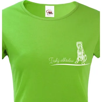 Dámské tričko Dámské tričko Irský vlkodav, Barva Zelená, Velikost XS, Canvas Dámské tričko s krátkým rukávem 1641