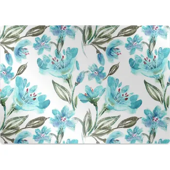 Podložka pod nábytek Ochranná podložka pod židli tyrkysové květiny