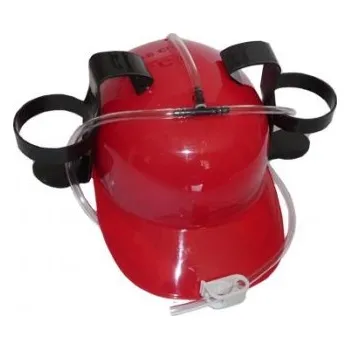 Karnevalový doplněk Pivní helma červená (Helma pro pivaře)