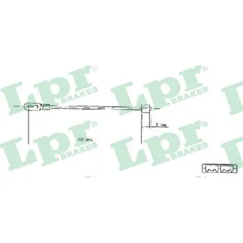Lanko parkovací brzdy Tažné lanko, parkovací brzda LPR C0578B