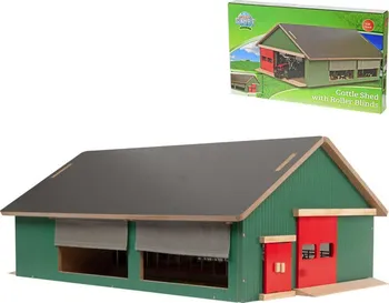 Dřevěná hračka Kids Globe Stáj pro koně s otevírací střechou