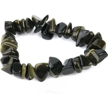 Náramek Náramek zlatý obsidián větší kameny