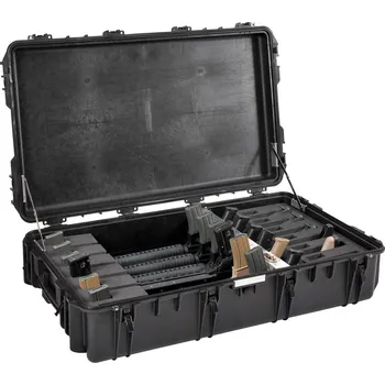Explorer Cases® Odolný vodotěsný kufr na 6 pušek 10826 / s pěnou, Barva: Černá