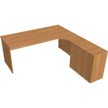 Kancelářský vozík HOBIS stůl pracovní, sestava levá - GE 1800 HR L, olše + doprava zdarma